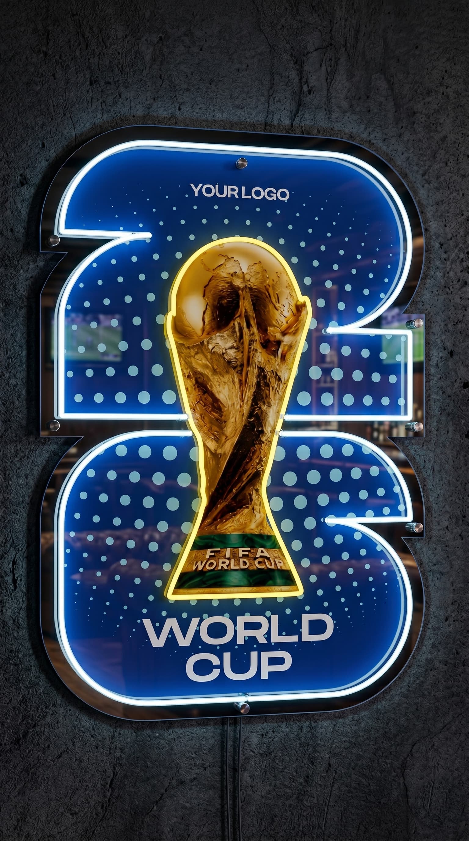 FIFA 2026 Жаҳон Чемпионати учун неонли LED вывеска 80*120см