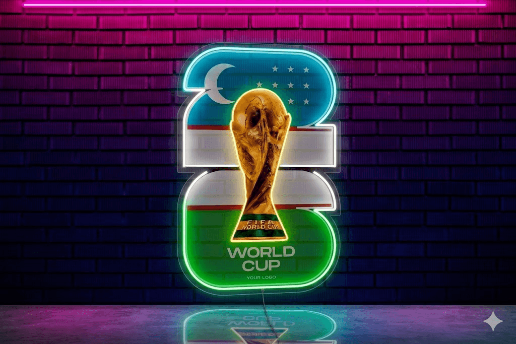 FIFA 2026 Жаҳон Чемпионати учун неонли LED вывеска 80*120см
